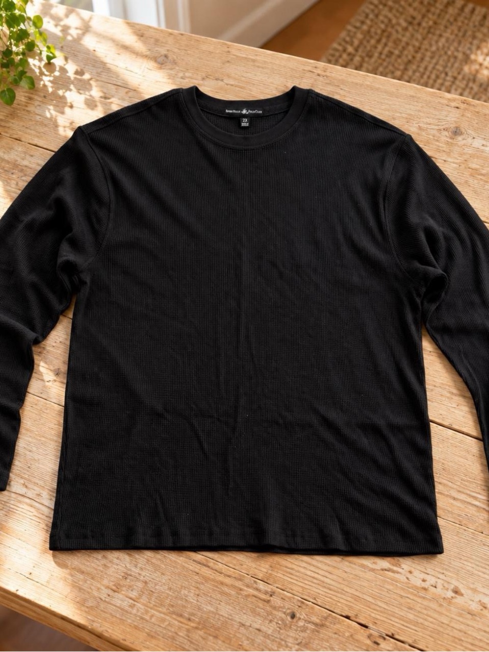 Beverly Hills Polo Club Black Ribbed Long Sleeve – Men’s 2X